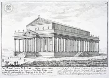 Le Temple de Diane à Éphèse, Turquie, tiré de 